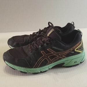 ASICS GEL-Venture 7 1012A477 Black Orange Pop Running Sneakers Shoes Size 10 W.